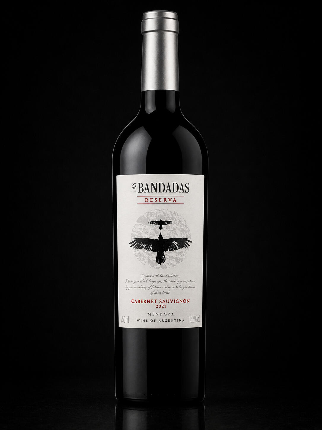 Las Bandadas Reserva Malbec 2021 Garrafa do vinho argentino Las Bandadas Reserva Malbec 2021, de Mendoza
